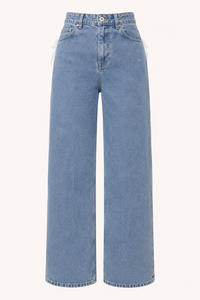 Damenjeans mit hoher Leibhöhe und geradem Bein, lässiger Stil – Lena