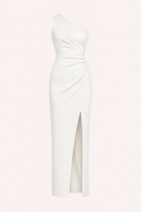Langes, einseitiges Abendkleid für Damen mit Schlitz – Petra