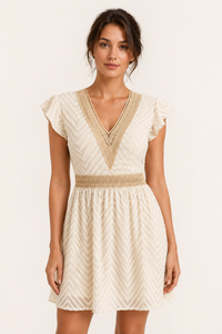 Boho-Sommerkleid für Damen mit kurzen Ärmeln – Maja
