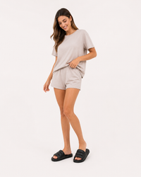 Flache gepolsterte Damen-Slider-Sandalen - Ingrid