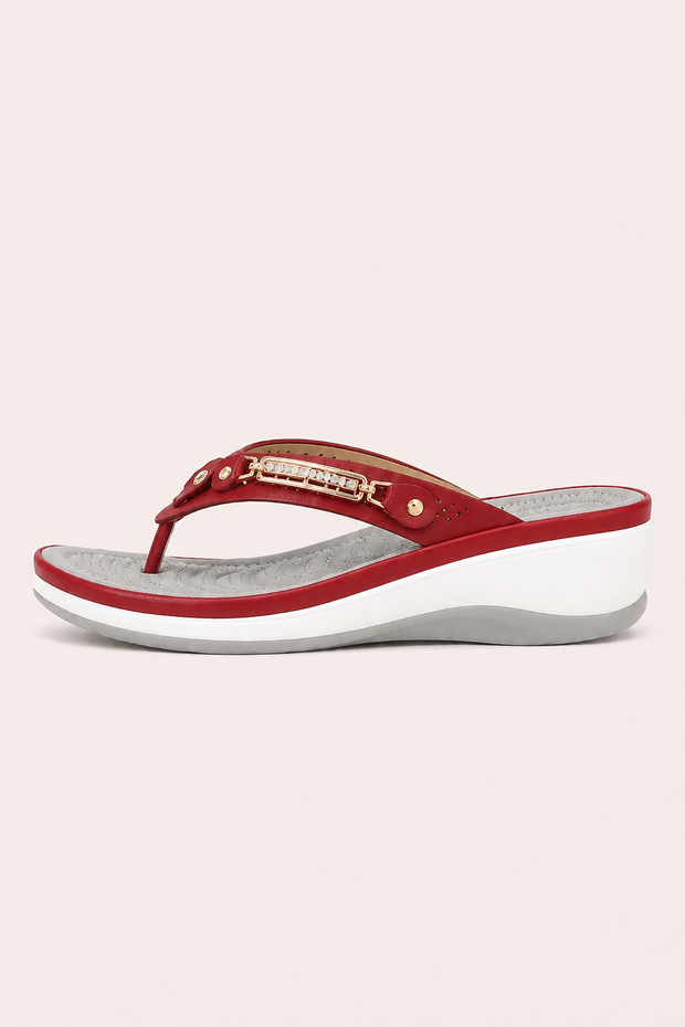 Orthopädische Sandalen für Damen mit ergonomischem, rutschfestem Keilabsatz – Marlies