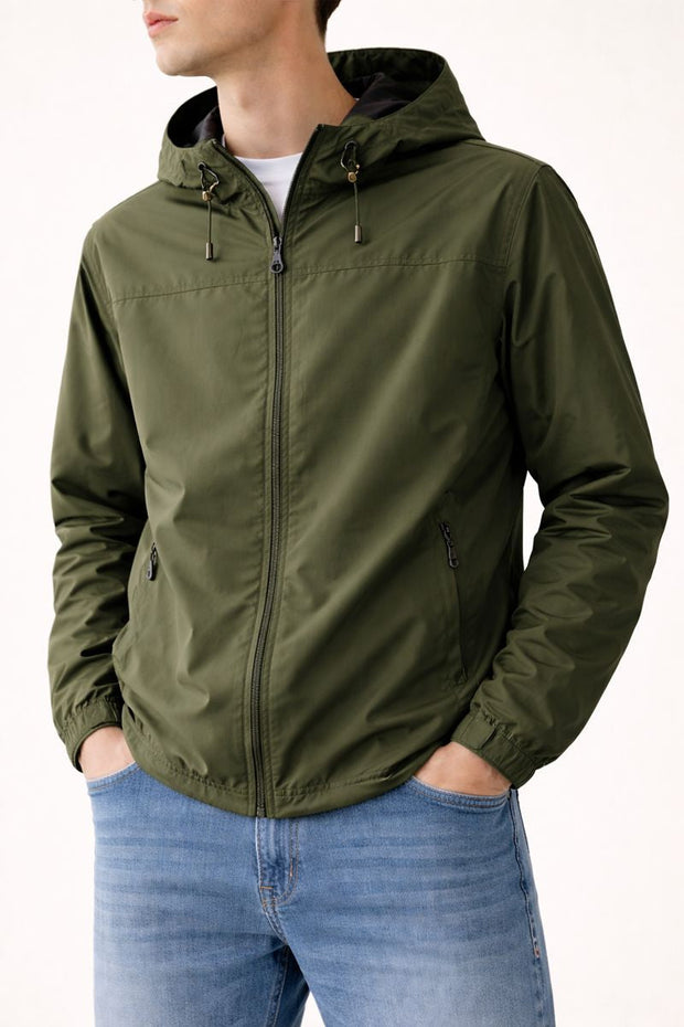 Herren Windjacke mit Kapuze und Reißverschluss - Elvan