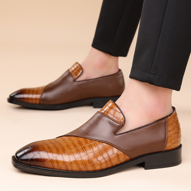 Slipper aus veganem Leder mit geprägter Textur für Männer - Barrett