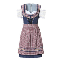 Dirndl Damen Kariert Blau-Rot - Svea