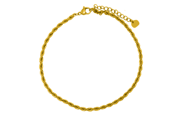 Twisted Anklet 14K Vergoldet