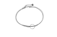 Double Round Sleek Anklet 14K Vergoldet