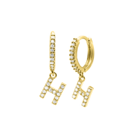Shiny Letter Ohrringe 18K Vergoldet