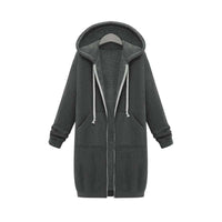 Zoe - Chic lange sweatshirt-jacke