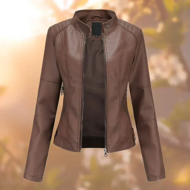 Zeitlose Lederjacke mit vielseitigem Design