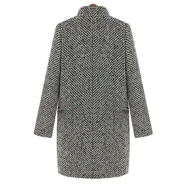 Eleganter langer Wollmantel für Damen