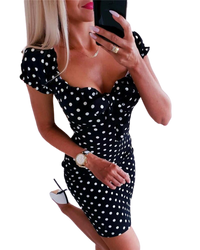 Karla - Feminines Abendkleid mit Punkten