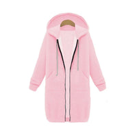 Zoe - Chic lange sweatshirt-jacke