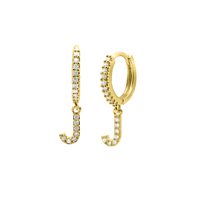 Shiny Letter Ohrringe 18K Vergoldet