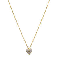 Love Stone Heart 14K Vergoldet