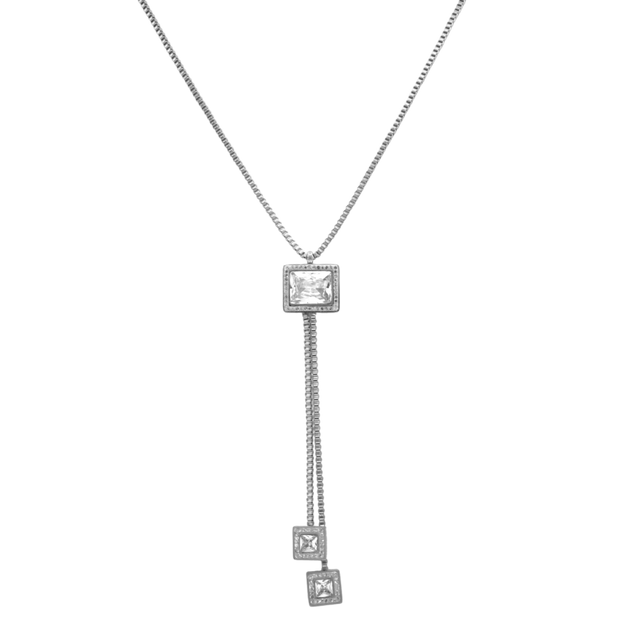 Square Dangle Mirror Kette 18K Vergoldet