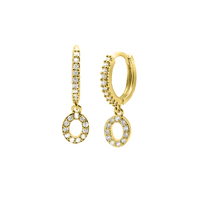 Shiny Letter Ohrringe 18K Vergoldet