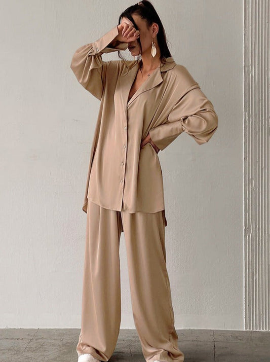 Adelina - Zweiteiliger Pyjama mit langen Ärmeln und weiter Hose