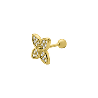 Flower Ohr Piercing 14K Vergoldet