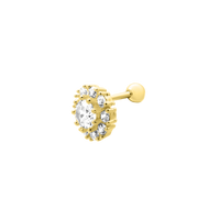 Sunflower Ohr Piercing 14K Vergoldet