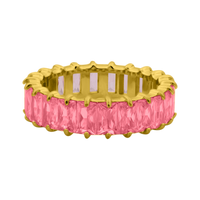 Prestige Baguette Ring 14K Vergoldet