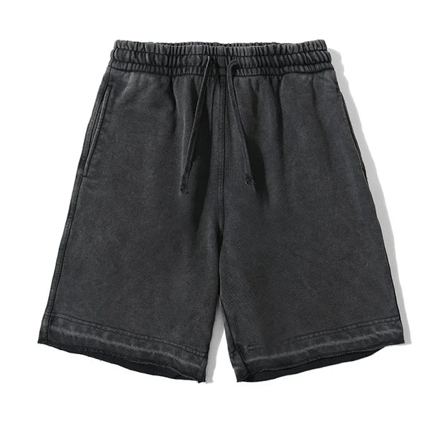 Baumwoll-Shorts mit Vintage-Waschung für Männer