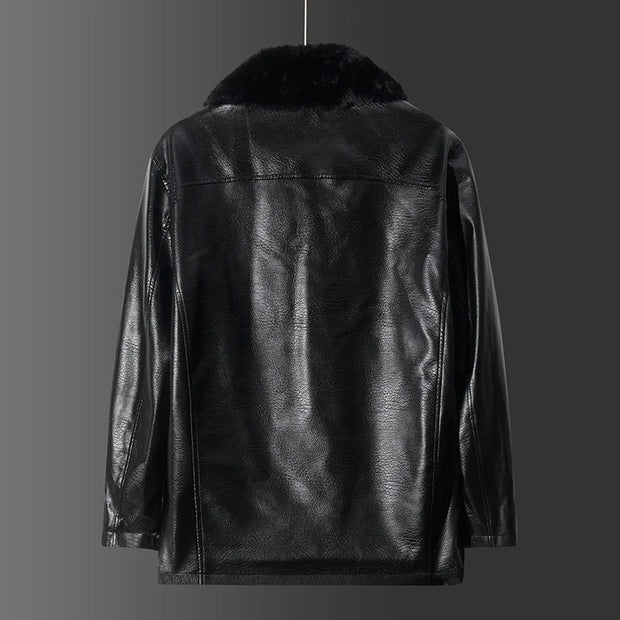 Vegane Lederjacke mit Kragen - Liam