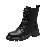 Sora - Schwarze Leder-Winterstiefel
