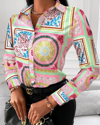 Lena Retro-Bluse Damen – Zeitlos und Elegant