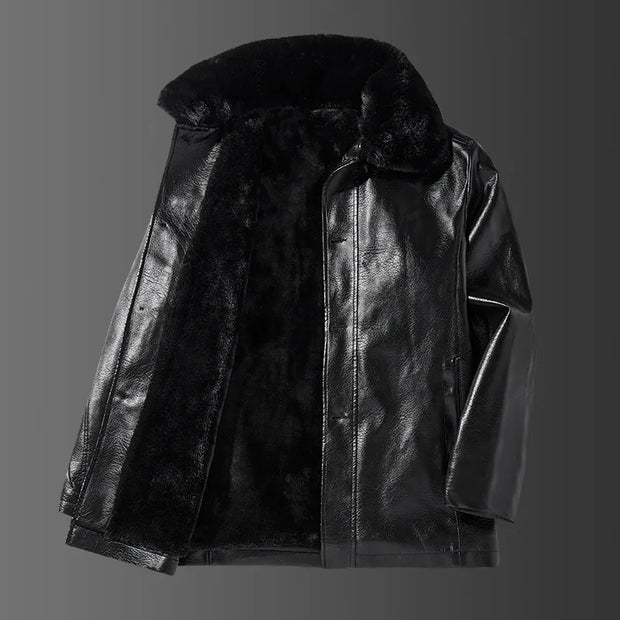 Vegane Lederjacke mit Kragen - Liam