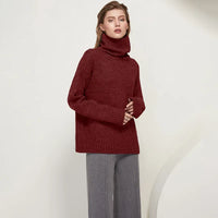 Brenda - Weicher Kaschmir-Rollkragenpullover mit Rippbündchen