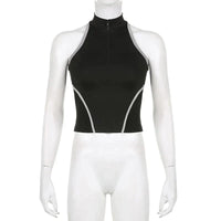Zoe - Sportliches Crop-Top mit hohem Kragen