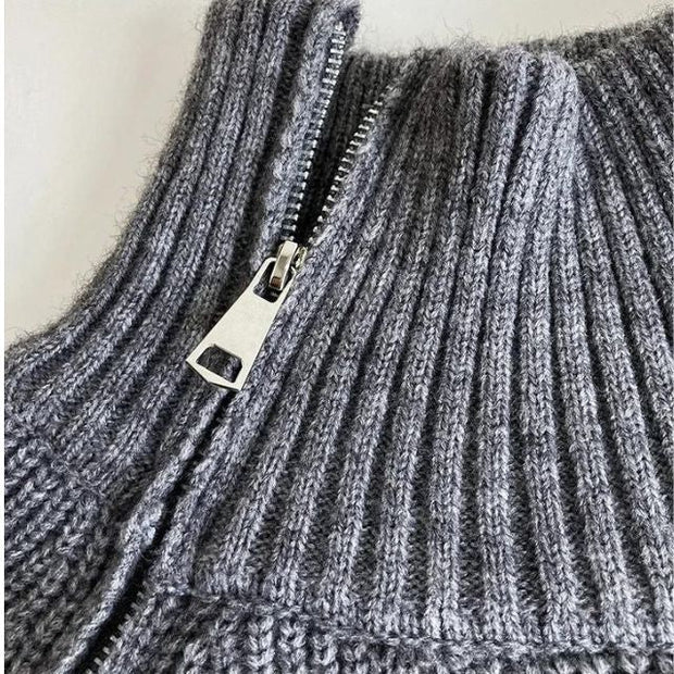 Catyla - Rippstrickpullover mit asymmetrischem Saum
