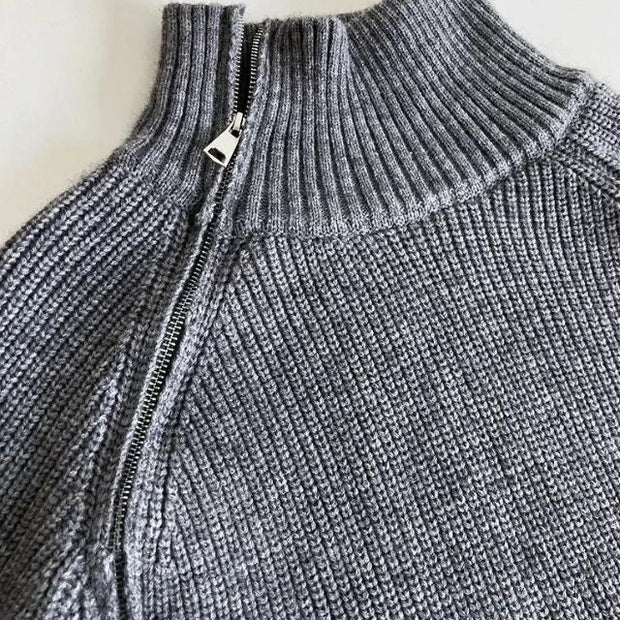 Catyla - Rippstrickpullover mit asymmetrischem Saum