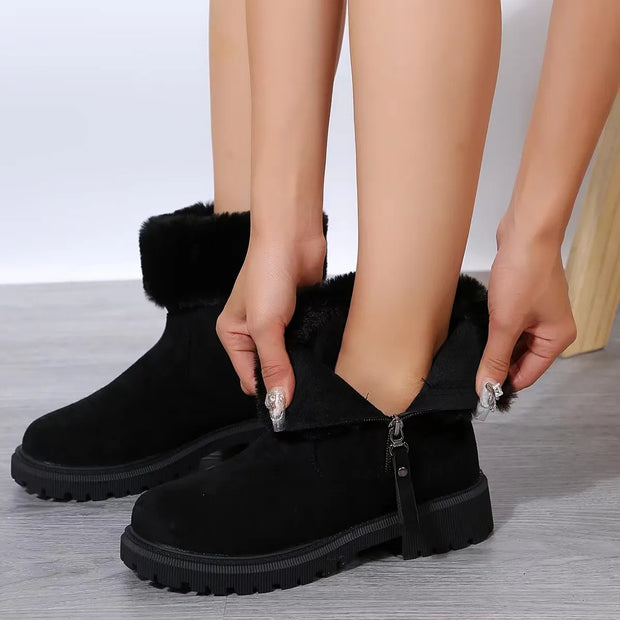 Anne - Warme Winter-Plush-Stiefel mit Reißverschluss für Frauen