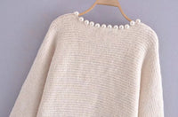 Angèle - Schicker und lässiger Pullover mit falscher Perle