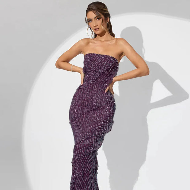 Doris - Fashion Schlauchkleid mit Fransen und gesäumtem Rand