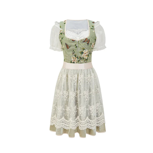 Damen Oktoberfest Dirndl Kleid Grün - Lucia