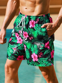 David - Tropische Shorts mit Blumenmuster