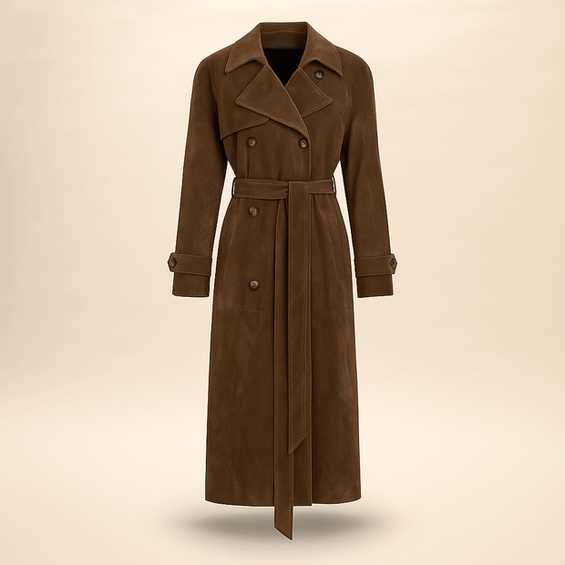 Trenchcoat für Frauen in Wildlederoptik - Isola