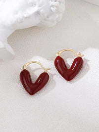 Damenschmuck emaillierte Herz-Ohrringe