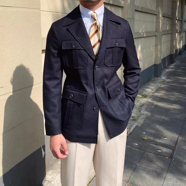 Enzo - Wintermantel mit Schneiderkragen, Haute Couture