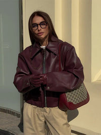 Kunstlederjacke aus veganem Material