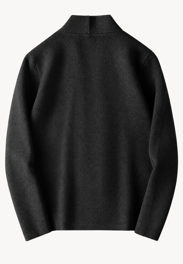Elegante Strickjacke mit Knöpfen und Schalkragen – Salvatore