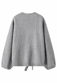 Damen-Strickjacke mit glitzernden Schleifen und V-Ausschnitt – Coronas
