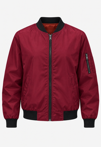 Damen-Bomberjacke mit Blumenmuster und Reißverschluss – Felicia
