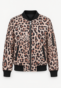 Damen-Bomberjacke mit Blumenmuster und Reißverschluss – Felicia