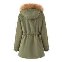 Damen Steppjacke mit Kunstfellkapuze - Doriana