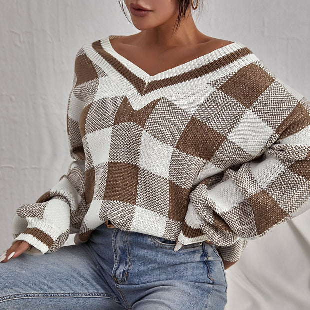 Damen Strickpullover V-Ausschnitt - Clara