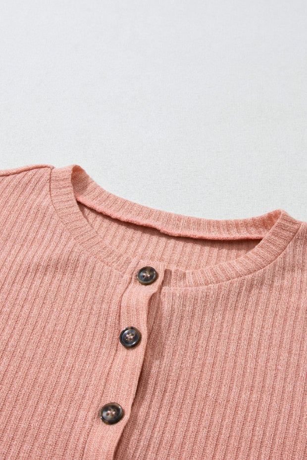 Aude - Pullover mit Knöpfen Rundhalsausschnitt