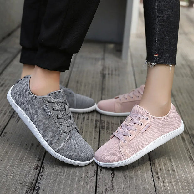Atmungsaktive Unisex-Sneaker mit rutschfester Sohle in Pastellrosa - Elina